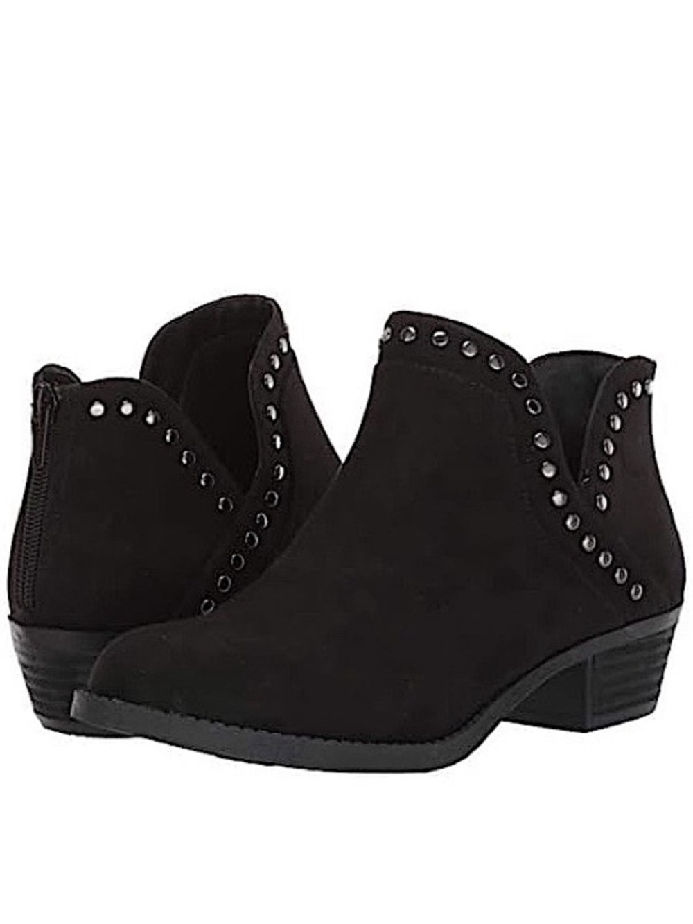 CARLOS SANTANA STUD DETAIL BLACK BOOTIES